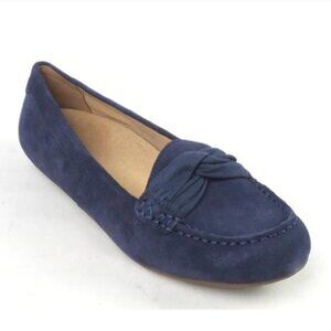 Vionic‎ Suede Moccasins with Bow Detail Norah Outerspace size 6.5